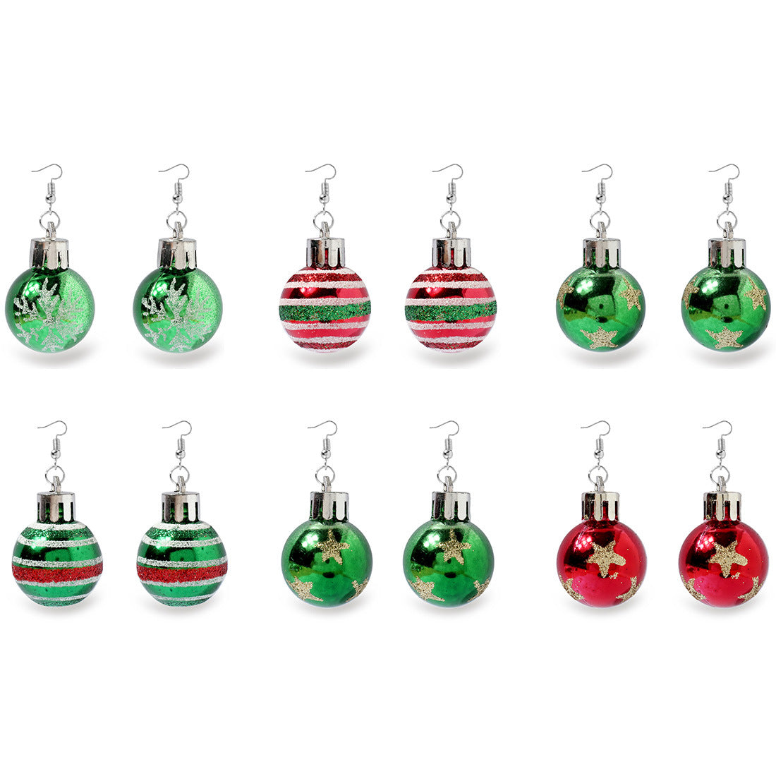 Creative Christmas-Themed Round Earrings for Women