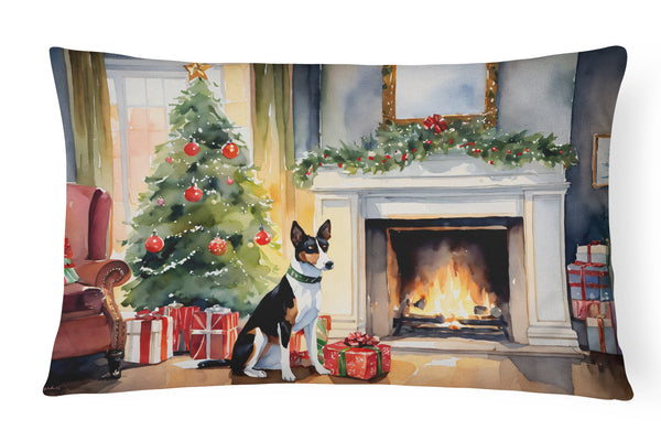 Basenji Cozy Christmas Throw Pillow