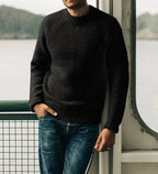 Men's Solid Color Casual Round Neck Knitted Sweater