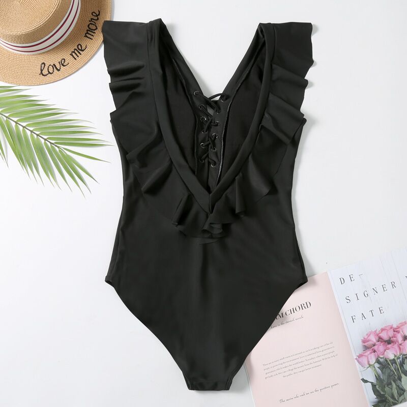 Leopard Print Cutout One-Piece Bikini Swimsuit