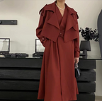 Sleeveless Dress and Trench Coat Set for Elegant Style