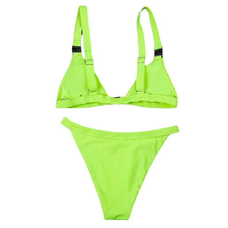 2021 Fashionable Sexy Buckle Bikini Swimsuit for Women