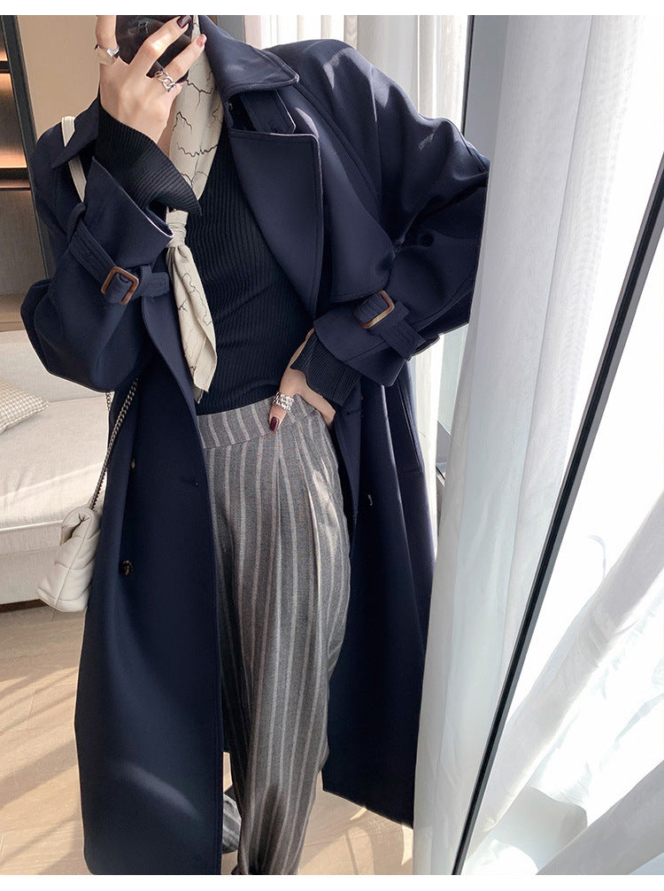 Loose Coat for Women in British Style