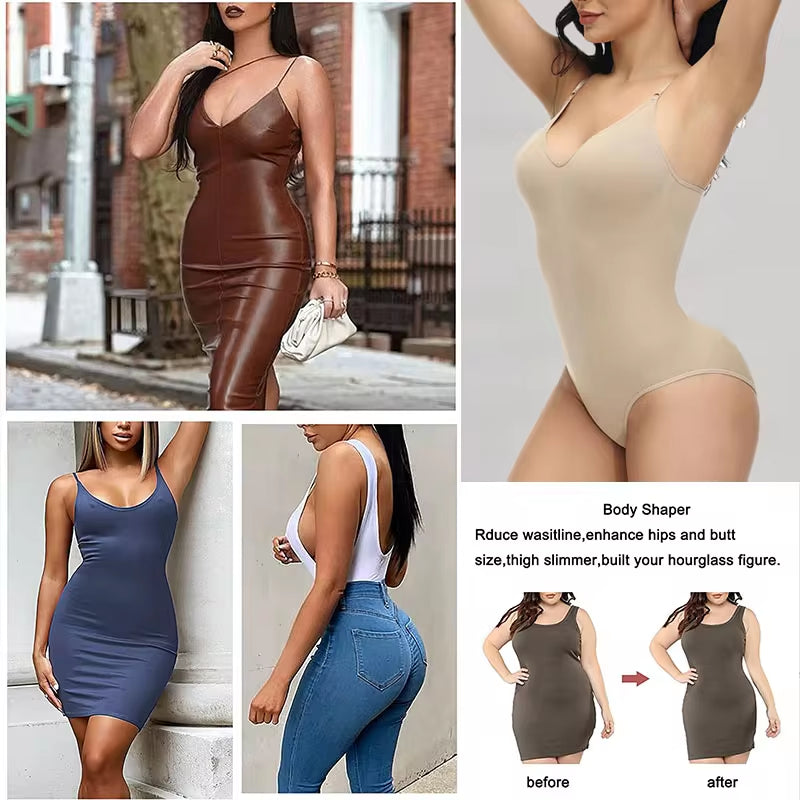 Sheer Mesh Open-Crotch Shaping Bodysuit