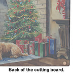 Lakeland Terrier Cozy Christmas Glass Cutting Board
