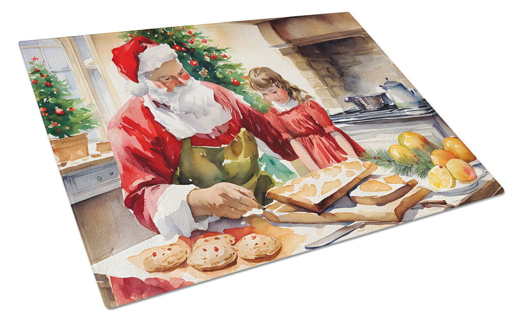 Cookies with Santa Claus Glass Cutting Board
