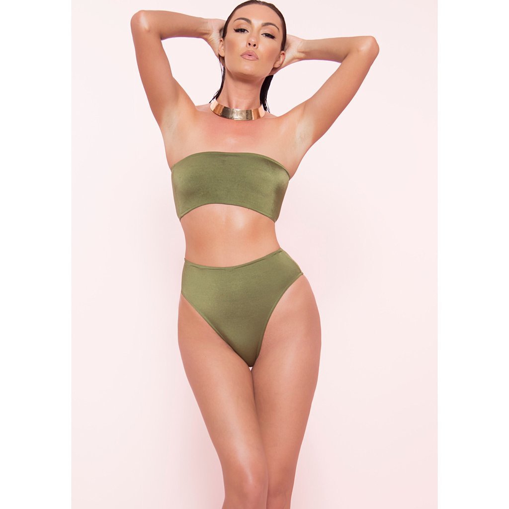 Sexy Strapless Two-Piece Bikini Swimwear Set
