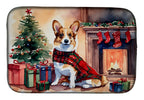 Corgi Cozy Christmas Dish Drying Mat