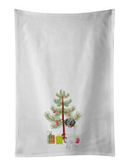 Doodle Silver #3 Christmas Kitchen Towel Set of 2