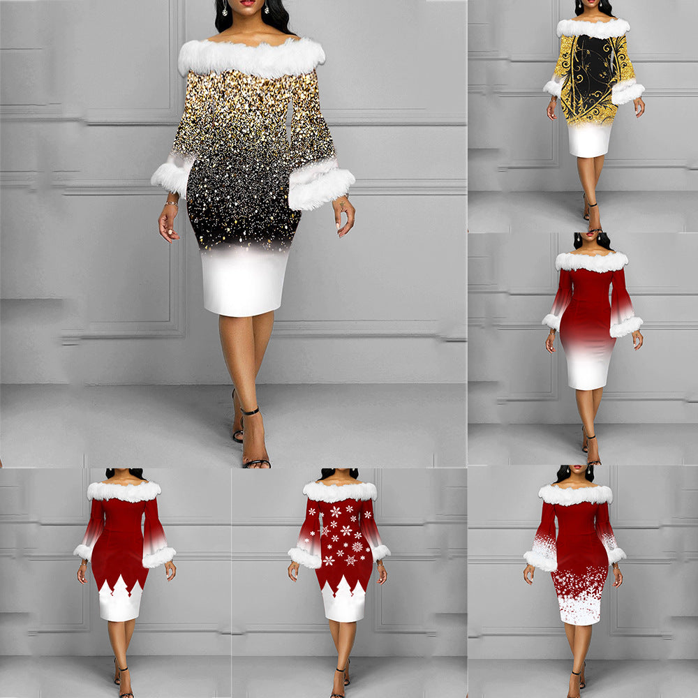 Christmas Long Sleeve Dress for Women