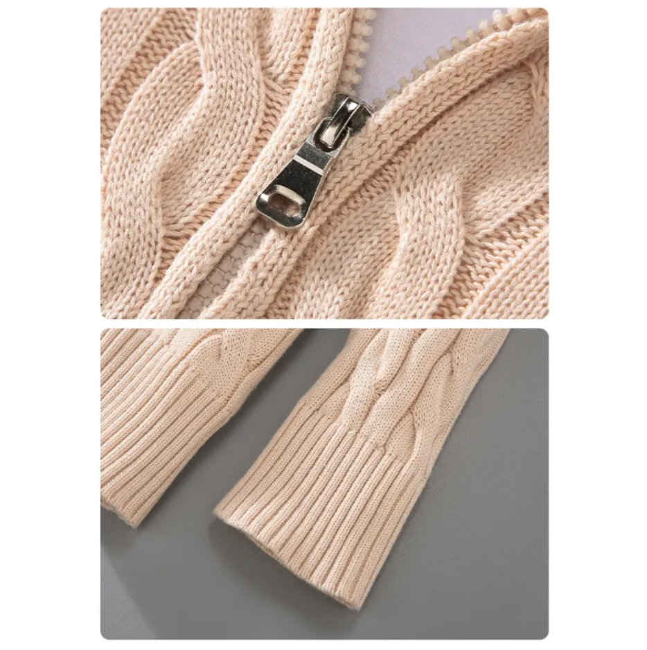 Men's Half Turtleneck Zipper Sweater