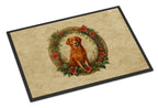 Nova Scotia Duck Tolling Retriever Christmas Flowers Doormat