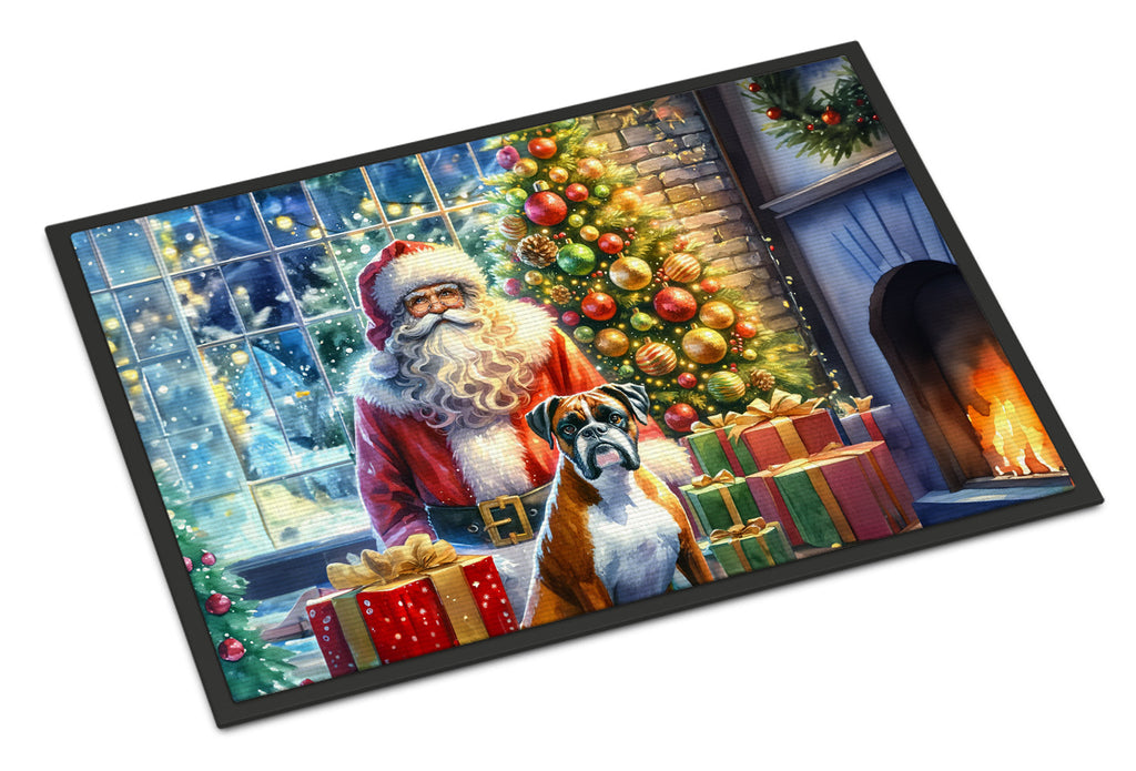 Boxer and Santa Claus Doormat