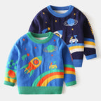 Boys Double Layer Sweater Coat