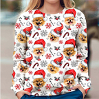Women's Christmas Printed Round Neck T-shirt | Streetwear