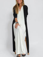 Fashionable Solid Color Long Sleeve Trench Coat