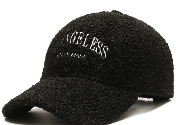 Lamb Wool Hat Autumn Winter Cap | Embroidered Cap
