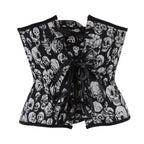 Skull Pattern Shaping Waist Corset Top for Wholesale