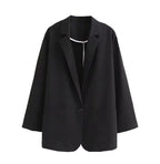 Versatile Small Suit Jacket with One Button Collar