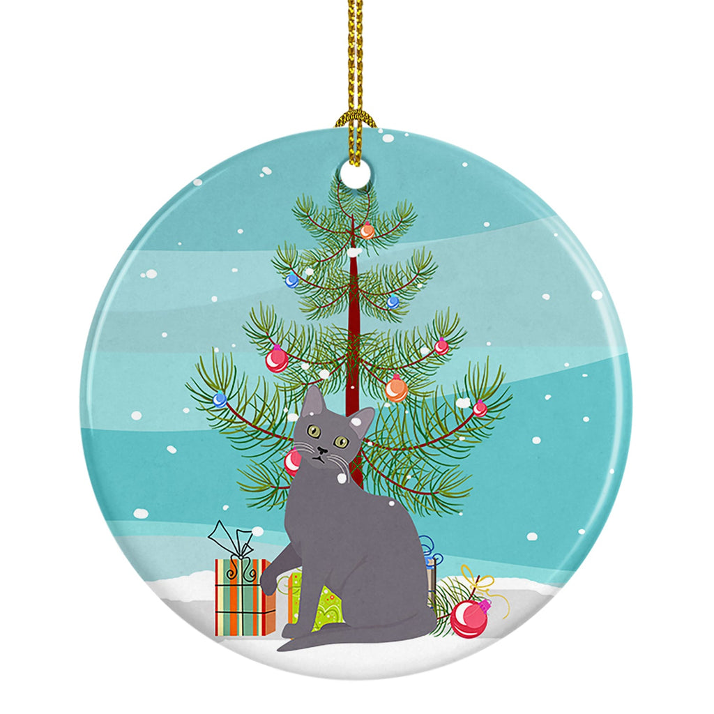 Korat Cat Christmas Ceramic Ornament