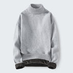 Men's High Neck Plus Fleece Padded Sweater