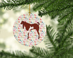 Jamnapari Goat Christmas Ceramic Ornament