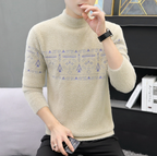 Mink Fleece Half Turtleneck Men's Warm Sweater