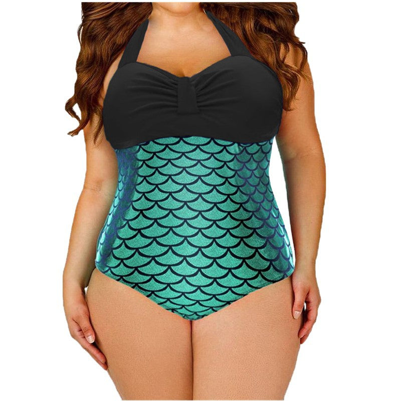 Hollow Back Mermaid One-Piece Swimsuit for Women