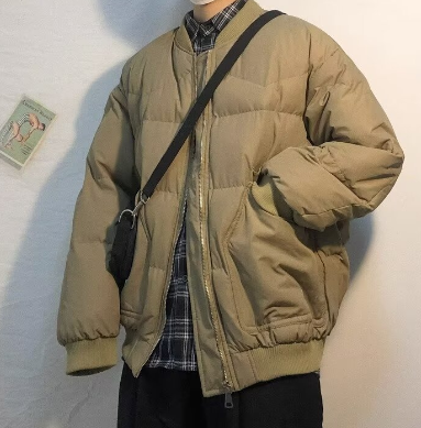 Men's Fashion Thickened Warm Baseball Down Jacket