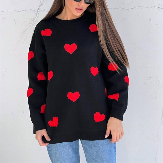 Embroidered Women's Fashion Love Sweater