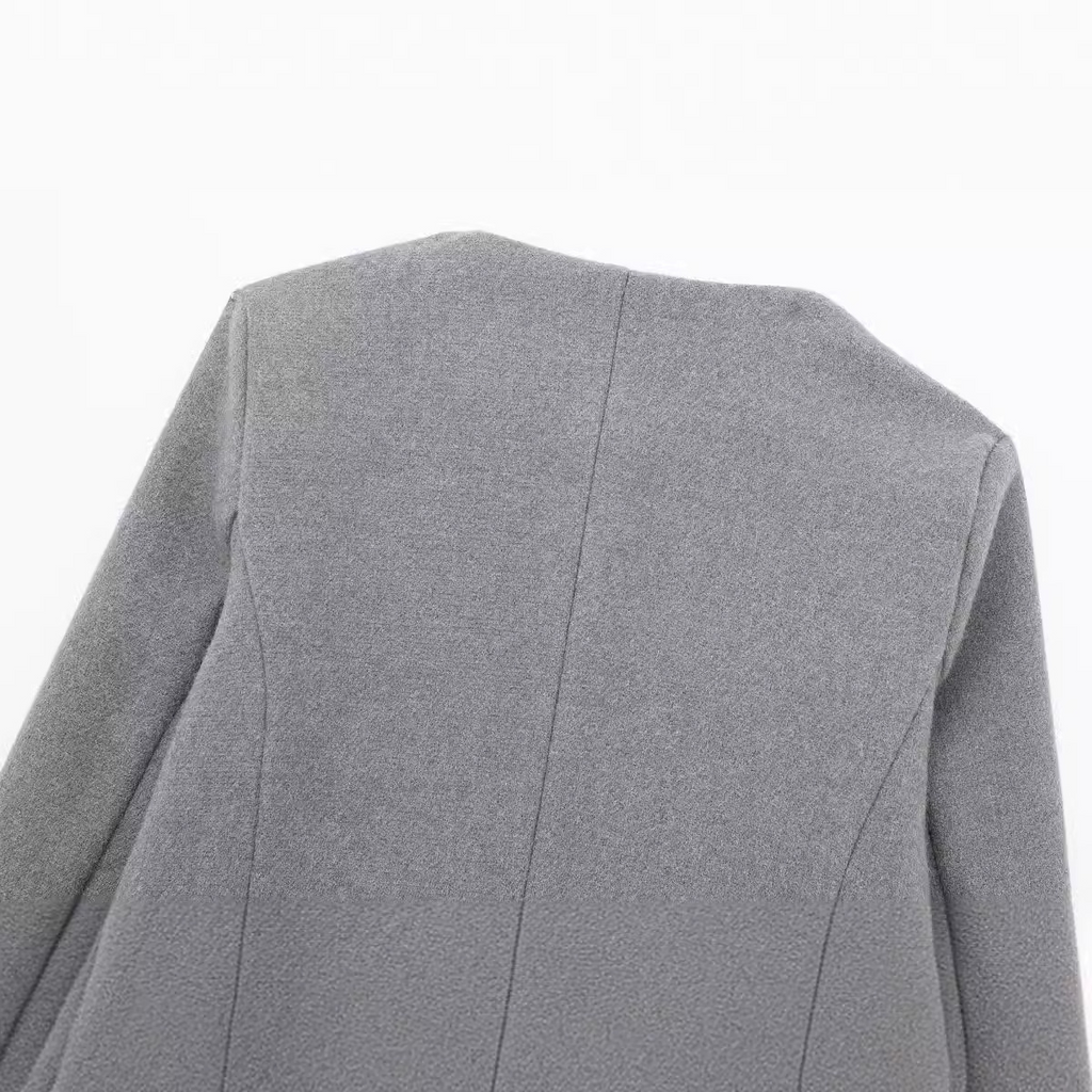Fashion Casual Flip Trim Short Coat