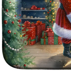 Collie and Santa Claus Dish Drying Mat