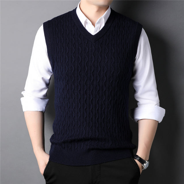 Warm Fashionable Casual Men's Tank Tops for Autumn/Winter