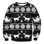Women's Santa Elk Long Sleeve Loose Sweatshirt | Streetwear