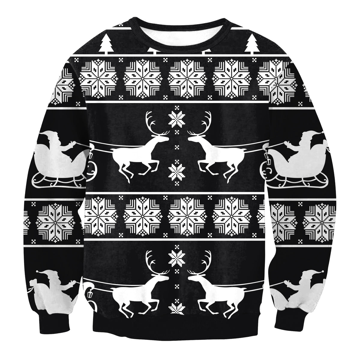Women's Santa Elk Long Sleeve Loose Sweatshirt | Streetwear