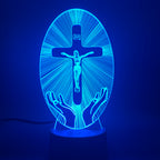 [Duplicate] [Archived] 3D Acrylic Christian Cross Night Light - USB Powered | Christian Home Decor
