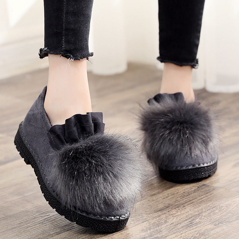 Women's Cotton Fleece Winter Beanie and Shoes | Embroidered Cap