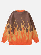 Men's Hip Hop Knitted Vintage Pattern Pullover Sweater | Streetwear
