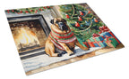 Bullmastiff Cozy Christmas Glass Cutting Board