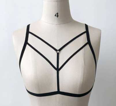 Sleek Strappy Solid Color Fashion Bralette