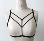 Sleek Strappy Solid Color Fashion Bralette