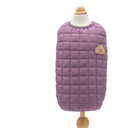 Double Breasted Quilted Cotton Pet Vest Coat