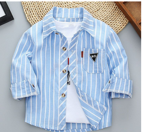 Boys Long Sleeve Plaid Shirt Jacket for Spring