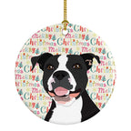 Pit Bull Black #3 Christmas Ceramic Ornament