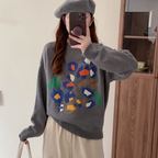 Versailles Garden Women's Slim-fit Pullover Sweater | Streetwear