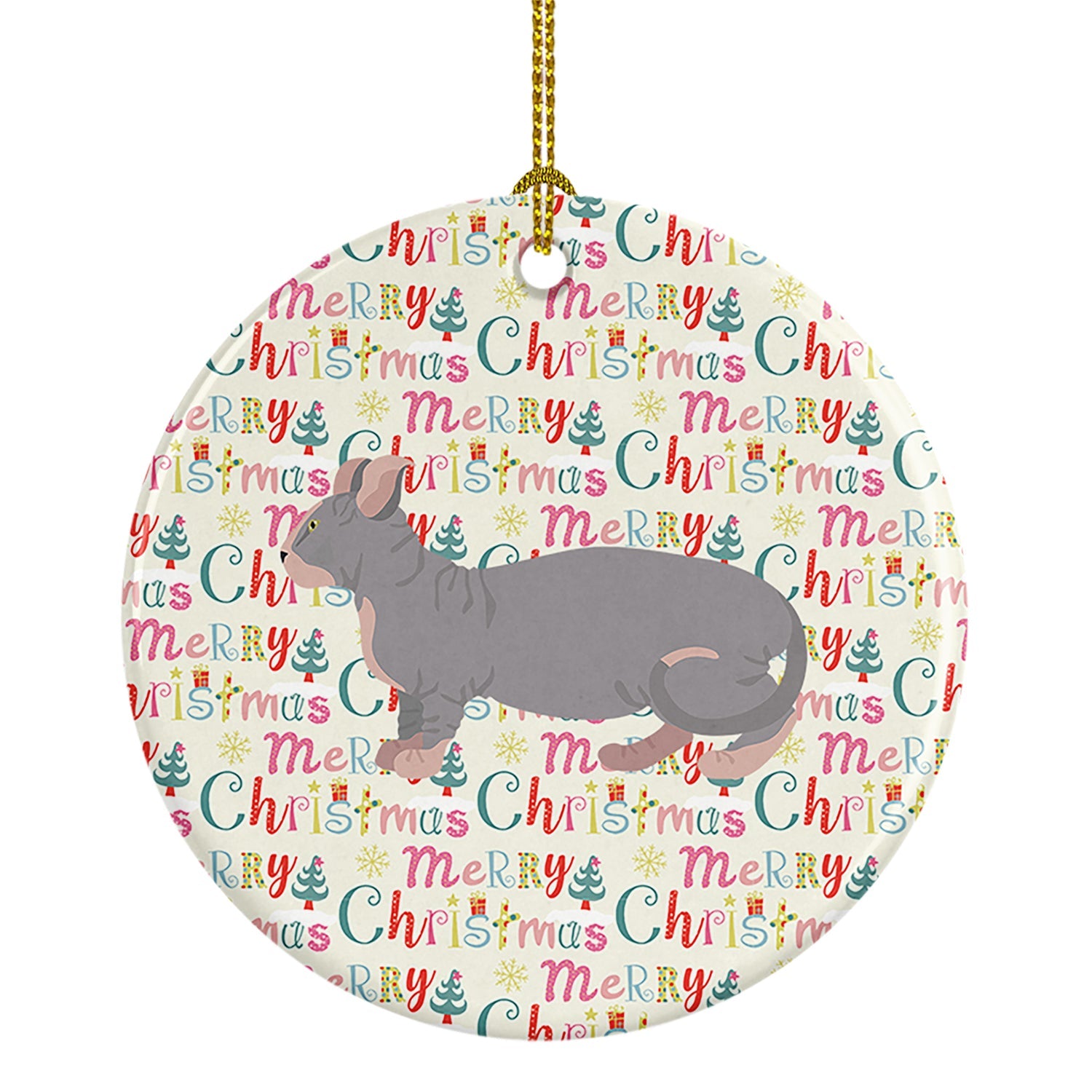 Dwelf #1 Cat Christmas Ceramic Ornament