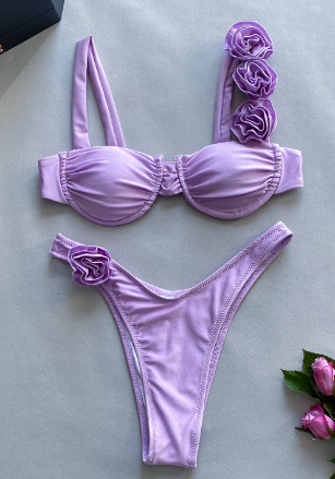 2023 New Women's Bikini with Floral Design