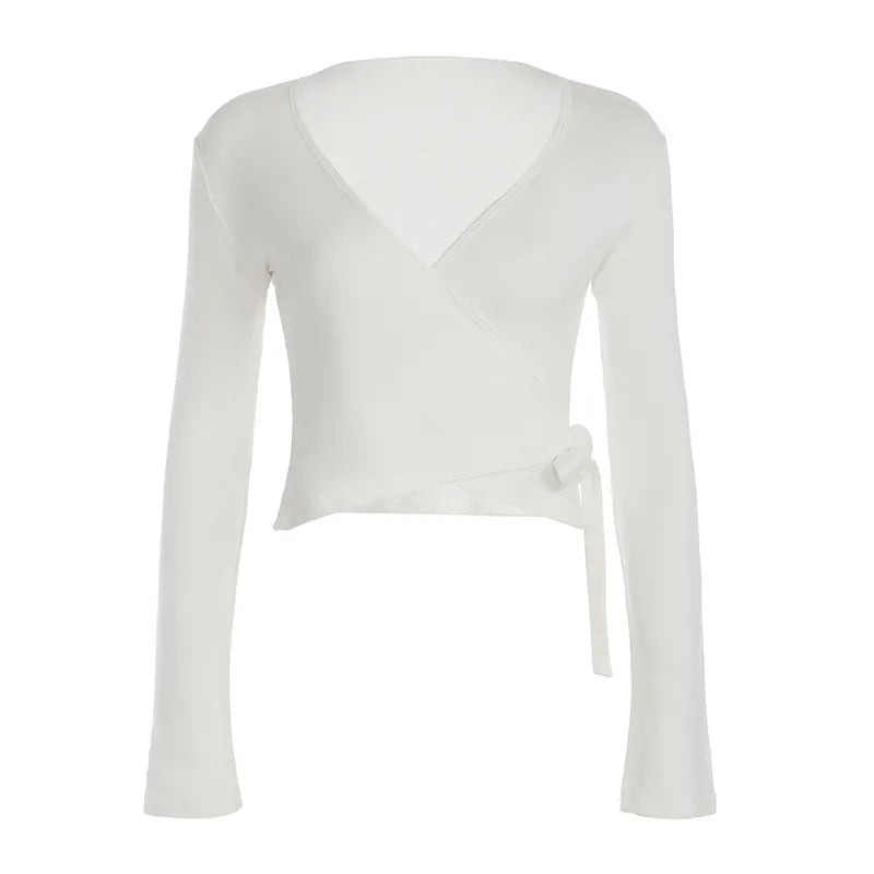 Women's Fleece-Lined Lace-Up Long Sleeve Top