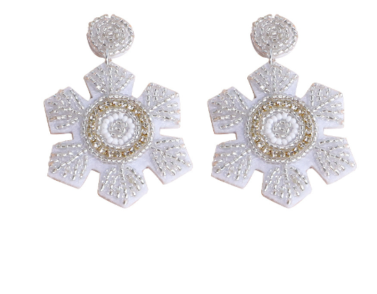 Trendy Christmas Earrings with Reindeer and Snowman Design