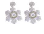 Trendy Christmas Earrings with Reindeer and Snowman Design